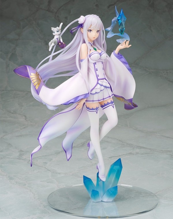 Re:Zero Kara Hajimeru Isekai Seikatsu — Emilia, Puck — Limited + Exclusive (Japan) — 1/8 — Alpha x Omega
